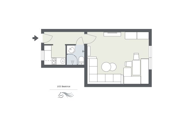 Plattegrond Beatrix Alpenhaus Montafon Plattegrond van Beatrix Alpenhaus Montafon