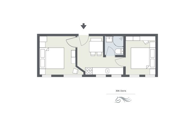 Plattegrond Doris Alpenhaus Montafon Plattegrond van Doris Alpenhaus Montafon