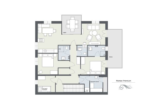 Apartment in St. Gallenkirch -  Montan Premium Chalet-Apartment with loggia and balcony |27OG | 46272 Apartment in St. Gallenkirch -  Montan Premium Chalet-Apartment with loggia and balcony |27OG | 46272