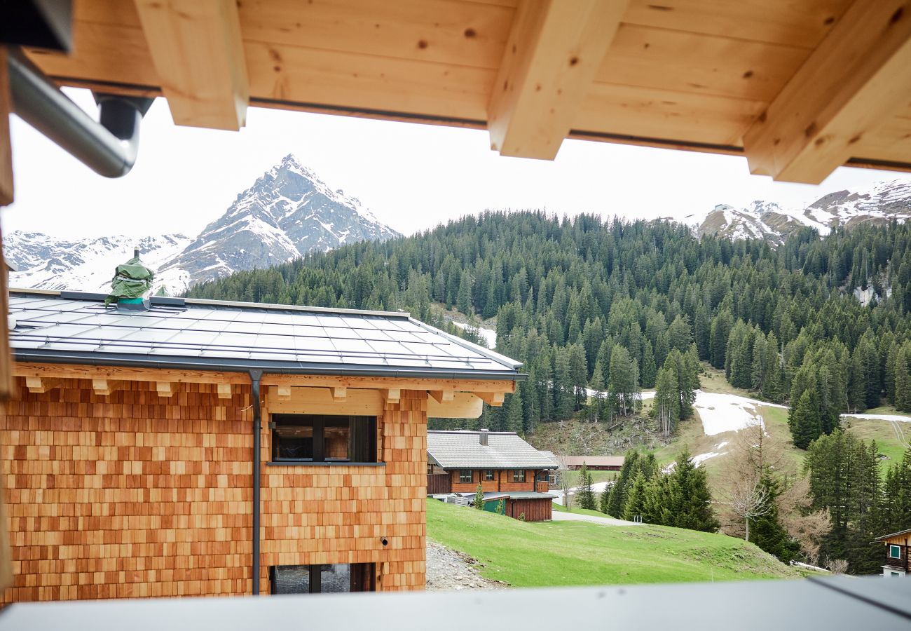 Balcony Alm Lodge 1 Balcony with beautiful view in Alm Lodge 1