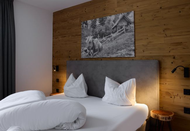 Bedroom Bartgeier 111 Alpin-Resort Montafon Bedroom with Double bed in Bartgeier 111 Alpin-Resort Montafon