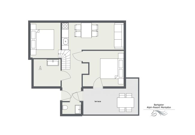 Floor plan Bartgeier 119 Alpin-Resort Montafon Floor plan of Bartgeier 119 Alpin-Resort Montafon