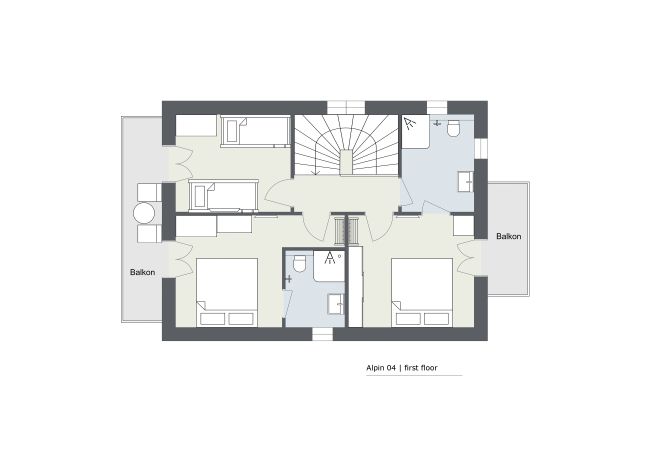 Grundriss Alpin Chalet Grundriss Cirrus Apartment im Chalet-Resort