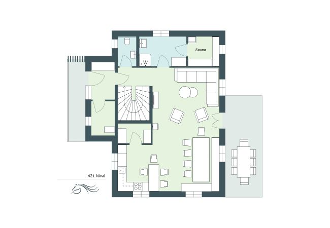 Grundriss Nival Chalet-Apartment Grundriss Nival Chalet-Apartment