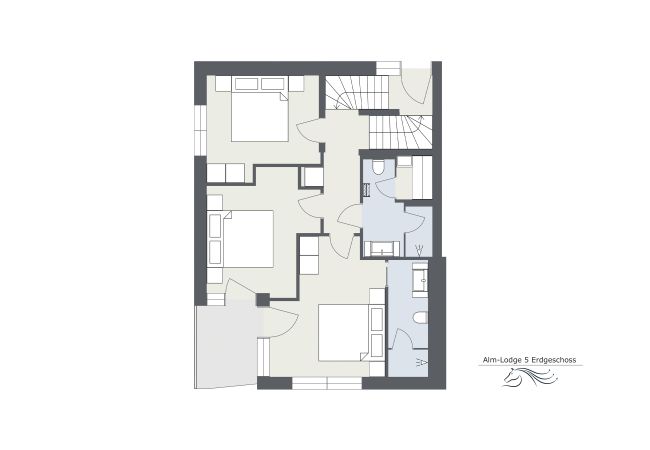 Grundriss Alm Lodge 5  Grundriss von Alm Lodge 5
