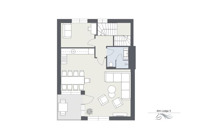 Grundriss Alm Lodge 5 Grundriss von Alm Lodge 5