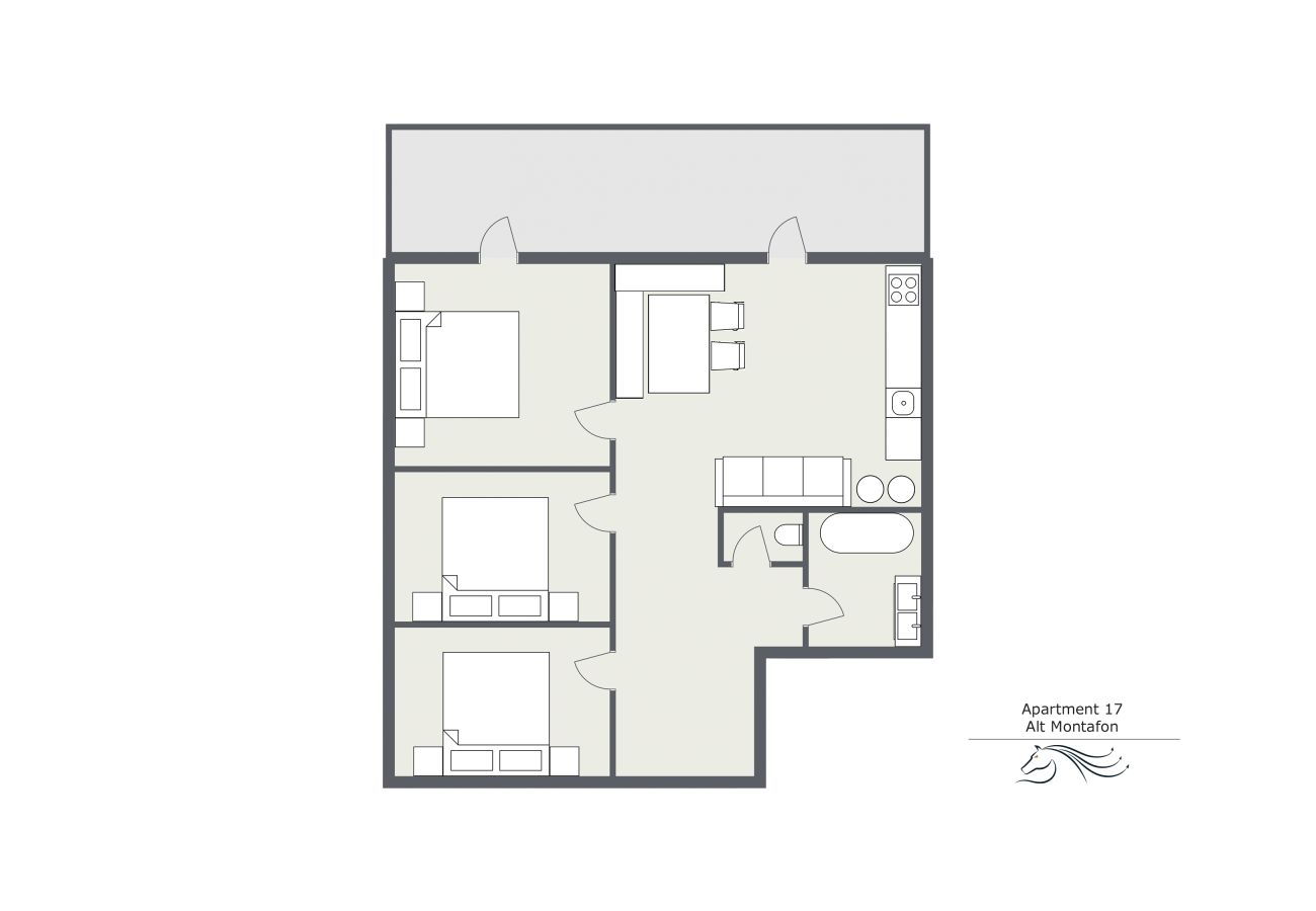 Grundriss Alt Montafon Appartment 17 Grundriss von Alt Montafon Appartment 17